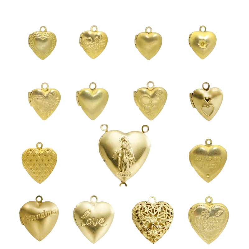 Heart Locket Necklace Photo - BoYuTe (50 Potongan/Lot) Liontin Liontin Foto