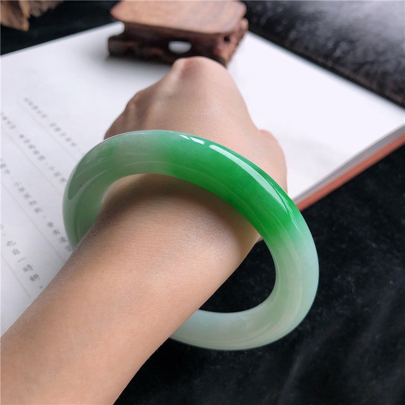 Bracelets - Gelang Giok Burma Alami, Jenis Ice-Waxy,