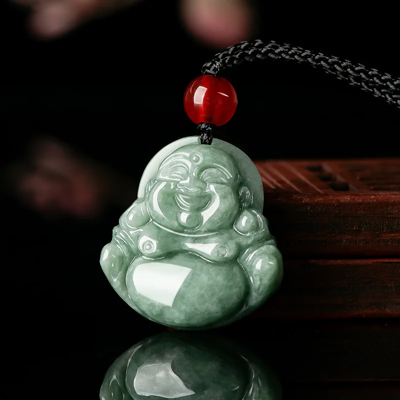 Necklaces - Hijau Burmese Jadeite liontin batu permata
