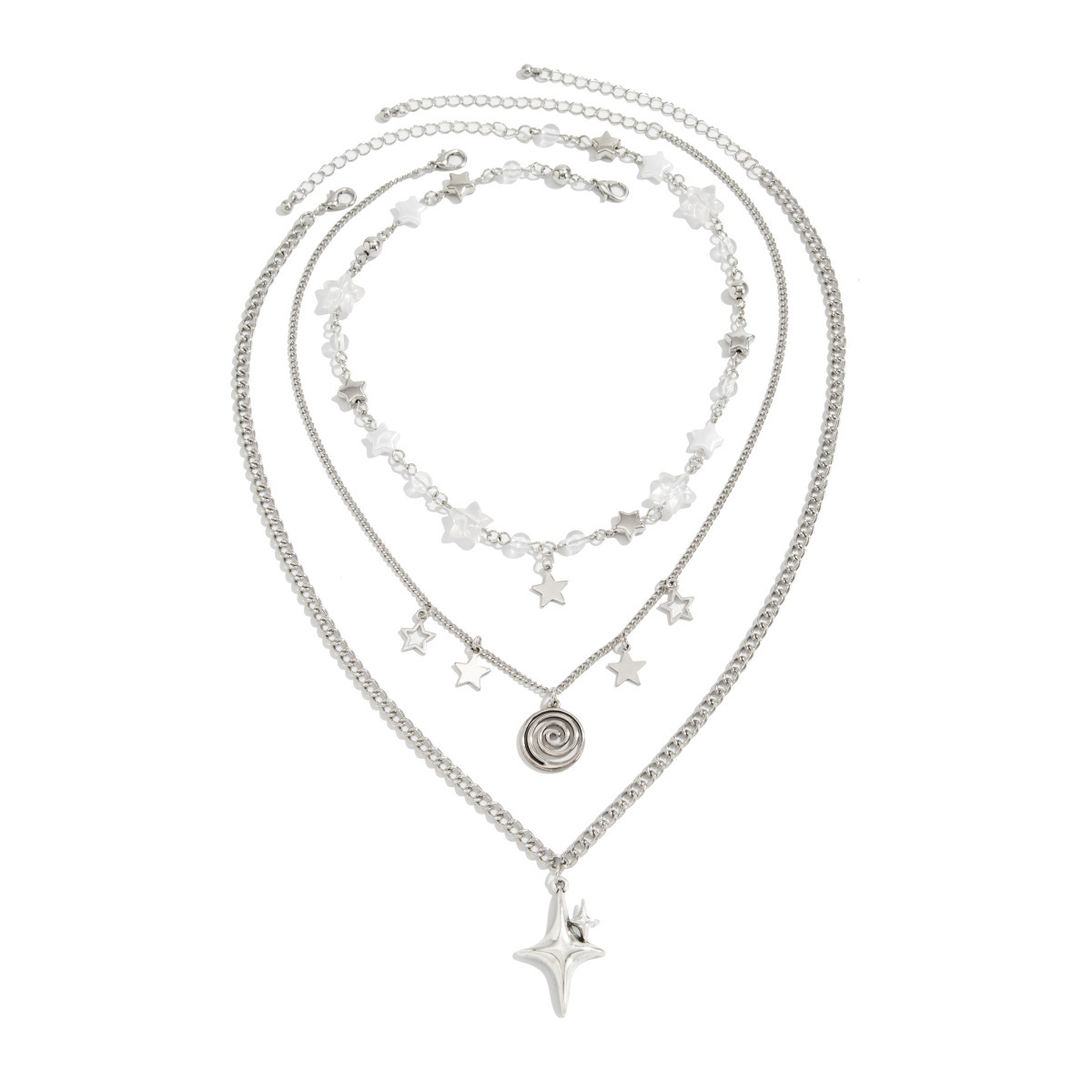 Kalung Liontin Bintang Berlapi - Layered Pendant Necklace Aesthetic ulasan dan harga