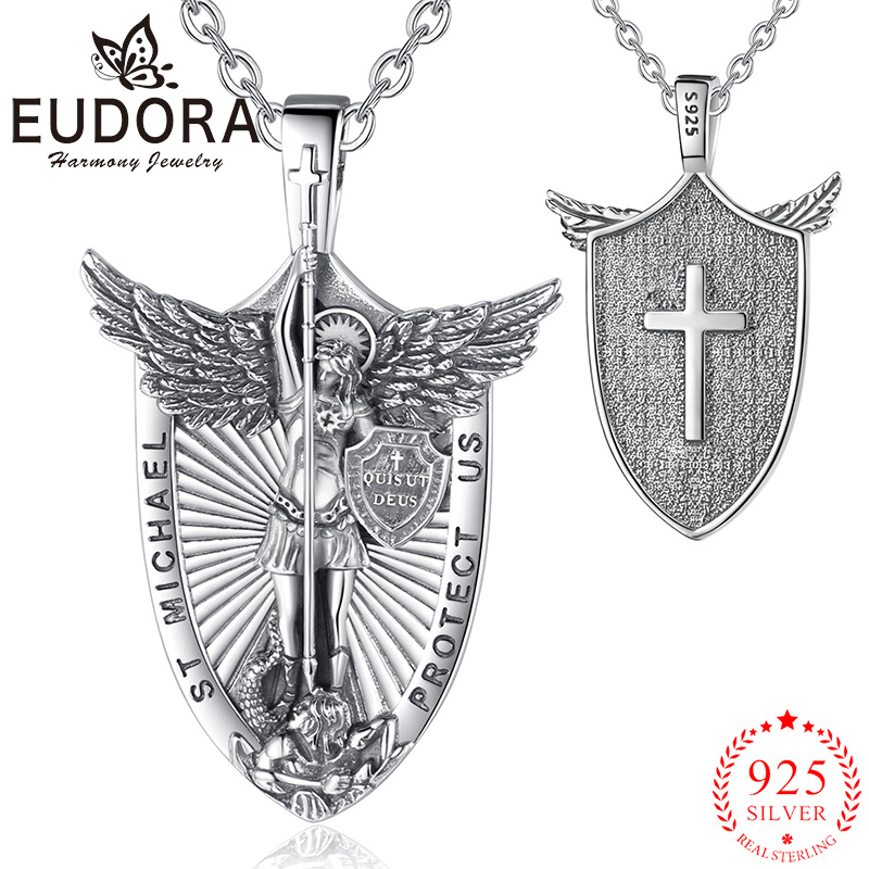 Eudora 925 perak murni St. Mic - 925 Sterling Silver Chain Necklace Men ulasan dan harga