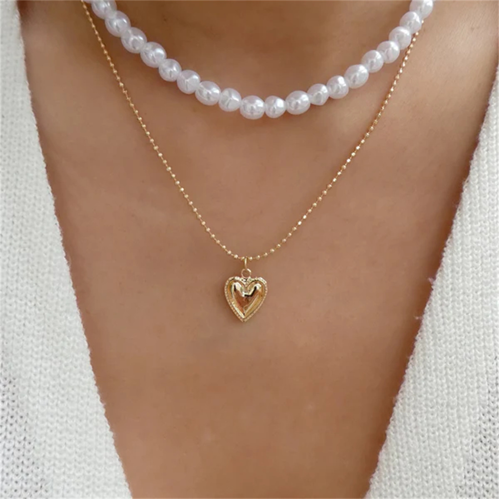 Kalung manik-manik kristal mul - Pearl Choker Necklace Vintage ulasan dan harga