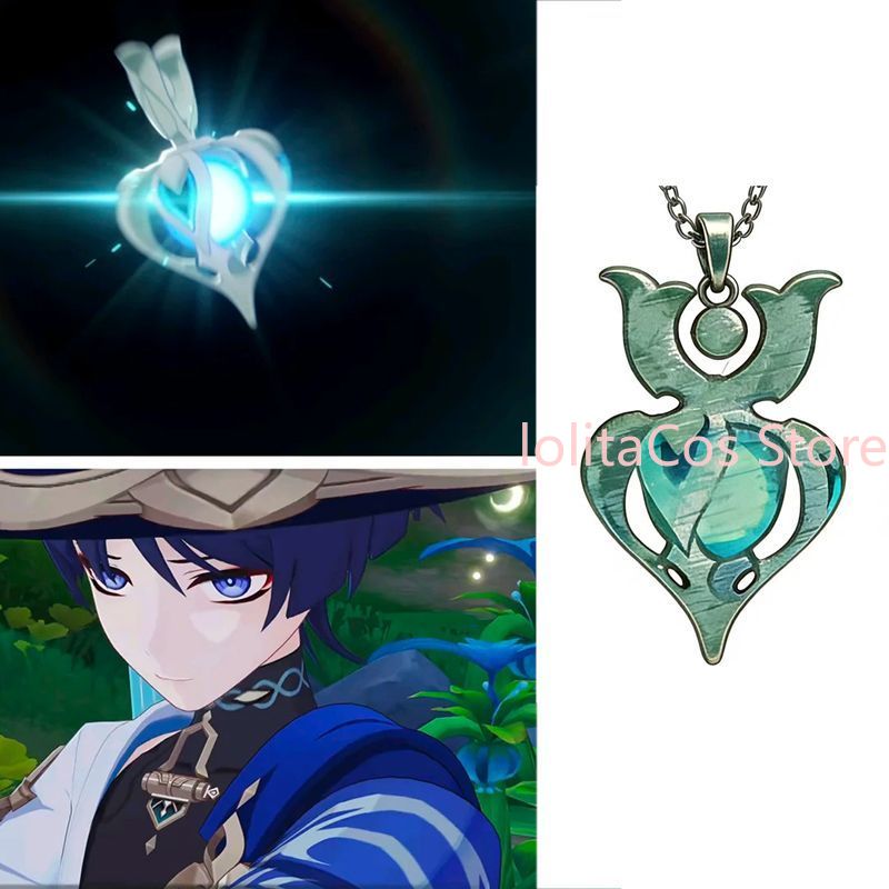 Genshin Impact Wanderer Lionti - Anime Pendant Necklace ulasan dan harga
