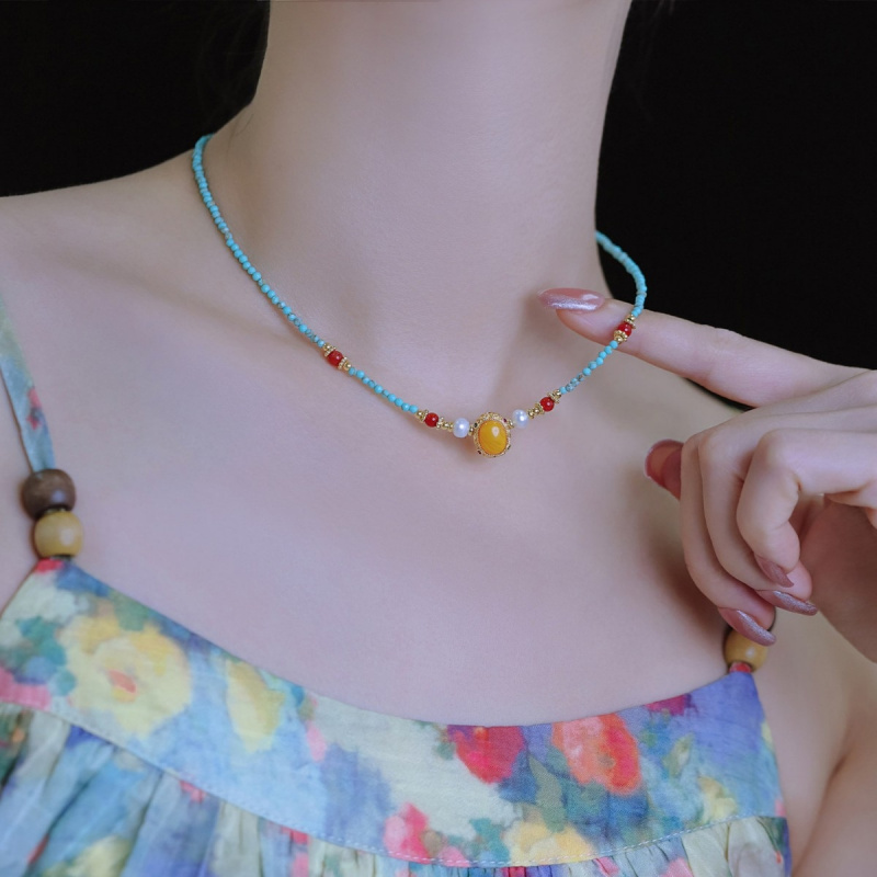 Kedatangan Baru Kalung Rantai  - Pearl Choker Necklace Vintage ulasan dan harga