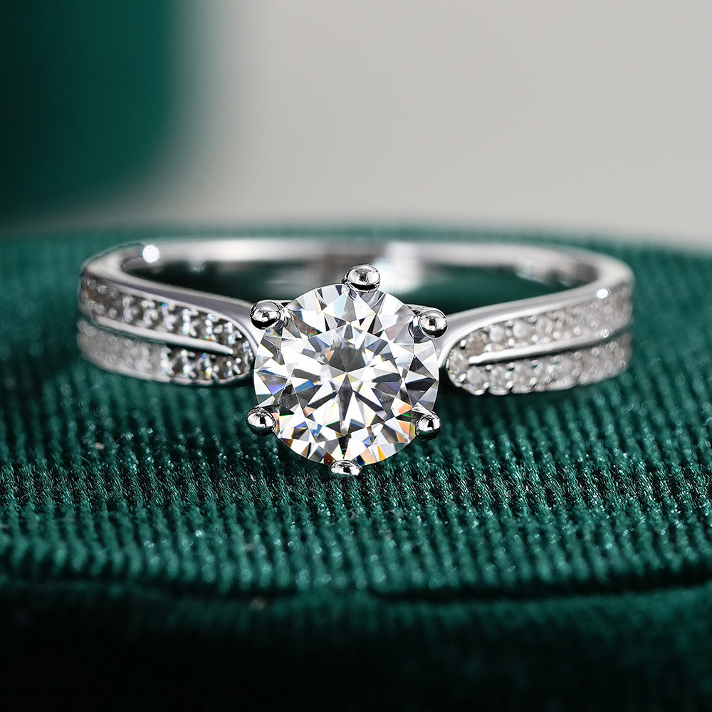 Cincin Pertunangan Moissanite  - Moissanite Engagement Ring 1 Carat ulasan dan harga