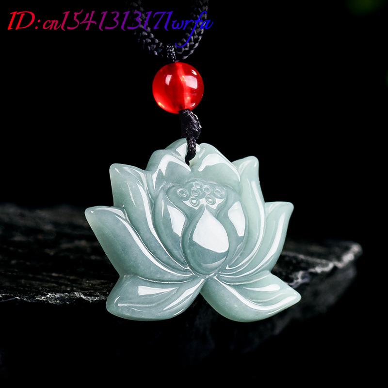 Myanmar Jadeite Lotus Liontin  - Necklaces ulasan dan harga